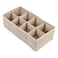 8 Compartments Drawer Organizer, Beige