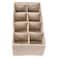 8 Compartments Drawer Organizer, Beige