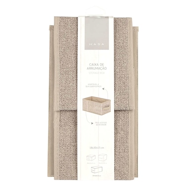 Rectangular Organizer, Beige, 15x18x30cm