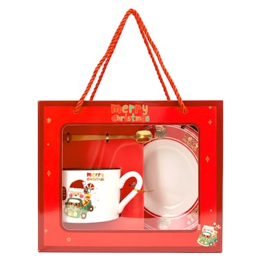 Christmas Cup and Saucer with Spoon FZ348