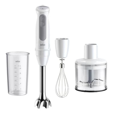 Braun MultiQuick 5 3in1 Hand Blender MQ50236, 1000 W, 21 Speeds, White