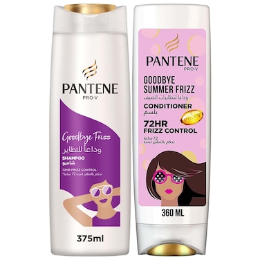 Pantene Pro-V Goodbye Summer Frizz Shampoo, 375ml &amp; Conditioner, 360ml