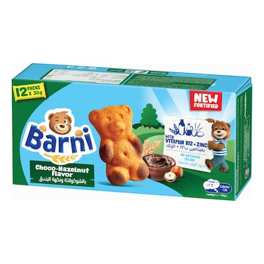 Barni Chocolate Hazelnut Cake Biscuits, 30g Pack of 12