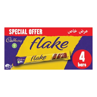 Cadbury Flake Chocolate Bar, 28g Pack of 4