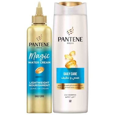 بانتين برو-في مجموعة للعناية اليومية 2 في 1: شامبو 375 ملل وكريم ماجيك ووتر 270 ملل