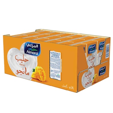 Almarai Alphonso Mango Flavoured Milk, 200ml Pack of 18