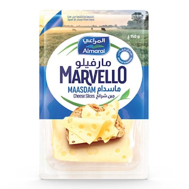 Almarai Marvello Maasdam Natural Cheese Slices, 150g