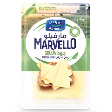 Almarai Marvello Gouda Natural Cheese Slices, 150g