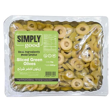 Simply Good Sliced Green Olives 500g