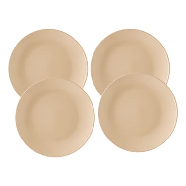 Porto, 4 Pcs Dinner Plates Set, Beige