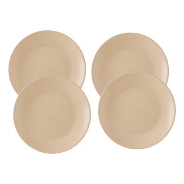 بورتو، طقم أطباق حلويات من 4 قطع، بيج