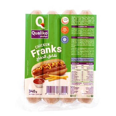 Qualiko Chicken Franks, 340g