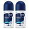 Nivea Men Derma Control Defend Extra Comfort 72h Pure Hyaluron+Pro-Vitamin B5 Anti-Perspirant Roll-On, 50ml Pack of 2