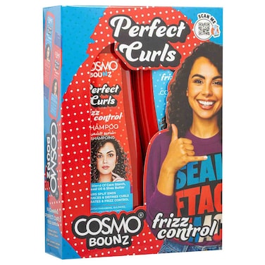 Cosmo Bounz Perfect Curls Frizz Control Hair Care Gift Set