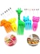 SHOWAY Kid's Cute Animal Food Fruit Forks, Assorted colors, Model:DFORKS01-MX,10 Pieces