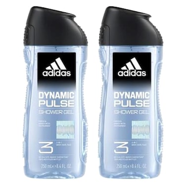 Adidas Dynamic Pulse 3-in-1 Shower Gel, 250ml Pack of 2