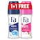 Fa Pink Passion Roll On, Pink Rose, 50ml + Fa Aqua Roll On, Aquatic Fresh, 50ml