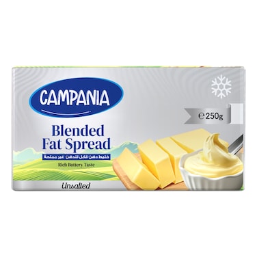 Campania Unsalted Blended Fat Spread Butter, 250g