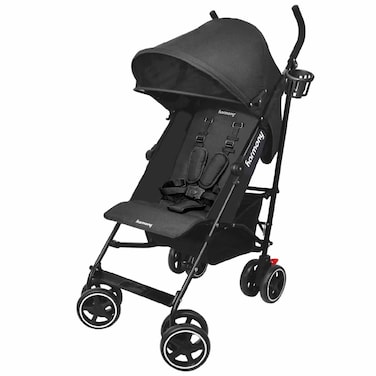 Harmony Aspire Deluxe Umbrella Fold Stroller, Black, Lightweight Compact Travel Stroller