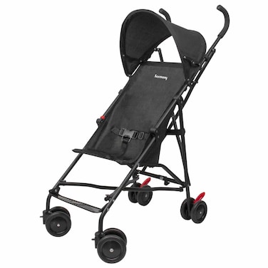 Harmony Litewave with Canopy Umbrella Pushchair, Black, Lightweight Compact Baby Stroller