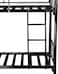 INFINI HOMES Steel Metal Bunk Bed with Ladder (Double, Black, 190 X 90 X 175 CM)