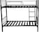 INFINI HOMES Steel Metal Bunk Bed with Ladder (Double, Black, 190 X 90 X 175 CM)