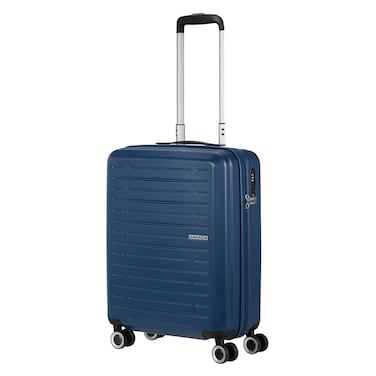 أمريكان توريستر إيروجوي حقيبة سفر أمريكية  ذات عجلات صلبة، لون أزرق داكن، 55 سم
