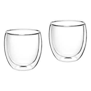 2 Pcs Double Wall Glass, 250ml