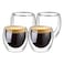 4 Pcs Double Wall Glass, 80ml