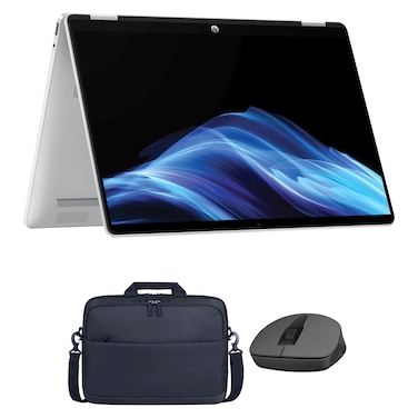 HP OmniBook 5 Flip 2-in-1 Laptop, Intel Core i7-150U, 16GB RAM, 1TB SSD, 14-Inch FHD Plus, Intel Graphics Card, Windows 11 Home, Glacier Silver, 14-fp0034ne