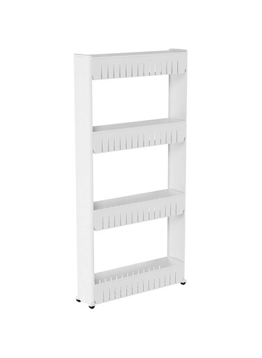 Everyday Home Mobile Shelving Unit Organizer with 4 Large Storage Baskets, Slim Slide Out Pantry Storage Rack for Narrow Spaces by Everyday Home