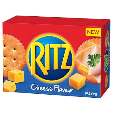 Ritz Crackers Cheese Flavoured Salted Biscuits, 39.5g Pack of 12