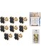 ELECDON 8Pcs Decorative Wall Hooks, Bathroom Towel Hanger, Vanity Dresser Drawer Knobs, Kitchen Cabinet Pulls, Gold Hooks for Hanging Bags and Keys Four-Leaf Clover Shape