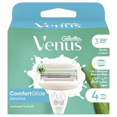 Gillette Venus ComfortGlide Sensitive Razor Cartridges, Pack of 4
