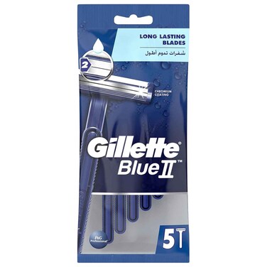 Gillette Blue II Disposable Razors, Pack of 5