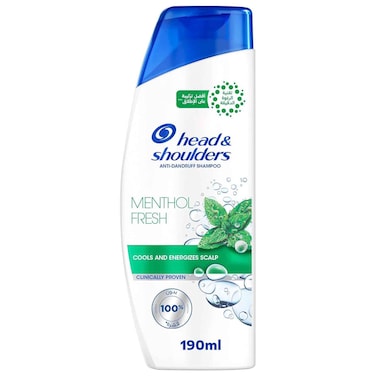 Head and Shoulders Menthol Fresh Anti-Dandruff Shampoo, 190ml