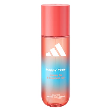 Adidas Vibes Happy Feels Fragrance Hair and Body Mist, Jasmine Tea and Grapefruit Zest, 236ml