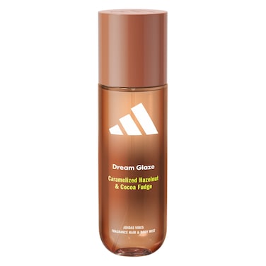 Adidas Vibes Dream Glaze Fragrance Hair and Body Mist, Caramelized Hazelnut and Cocoa Fudge, 236ml