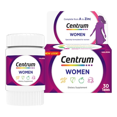 سنتروم مكمل غذائي متعدد الفيتامينات للنساء، 30 قرصًا