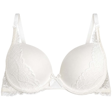 Lace Push-Up Bra, White, HM-TLF001, Size 36C