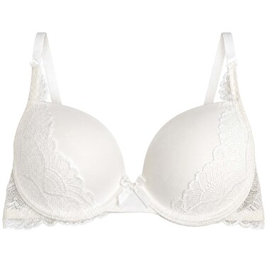 Lace Push-Up Bra, White, HM-TLF001, Size 36A