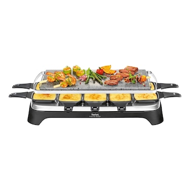 Tefal Raclette Pierrade 3-in-1 Grill RE45A827, 1350 W, Dark/Inox 3 Functions