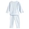 Tex Baby Organic Cotton Printed Pajama Set Sky Blue, 12 Months