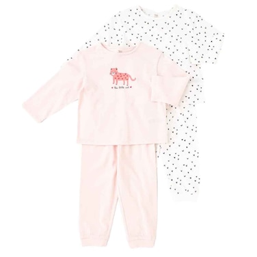 Tex Baby Organic Cotton Printed Pajama Set, Pink,36 Months, I990249