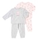 Tex Baby Organic Cotton Printed Pajama Set Grey, 36 Months