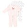 Tex Baby Organic Cotton Printed Pajama Set, Pink,12 Months, I990249