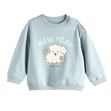 Tex Baby Soft Fabric Printed Sweater Turquoise, 23 Months