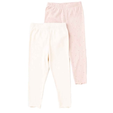 Tex Baby Organic Cotton Ribbed Leggings, Off White,  36 Months, I274070