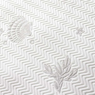 Home Alginate Jacquard Waterproof Mattress Protector 90x200+33cm -White