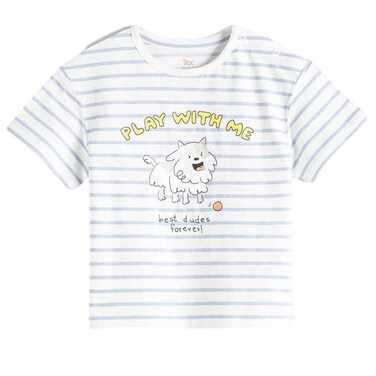 Tex Baby Striped Graphic T-Shirt Blue, 36 Months